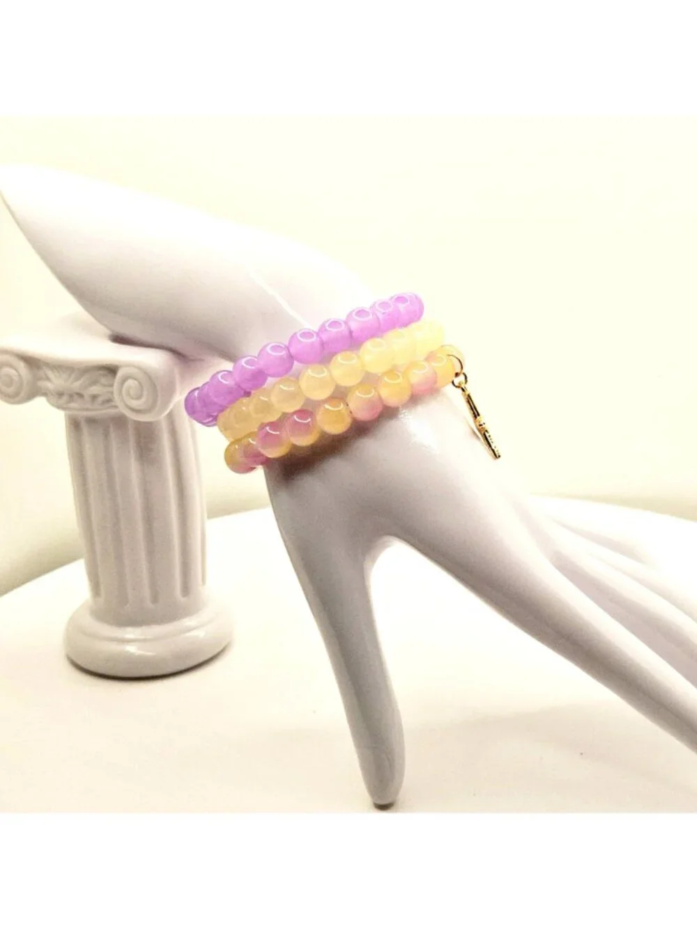 Pastel Bracelet Set, Starfish Bracelet Stack, Beach Jewelry Gift for Her